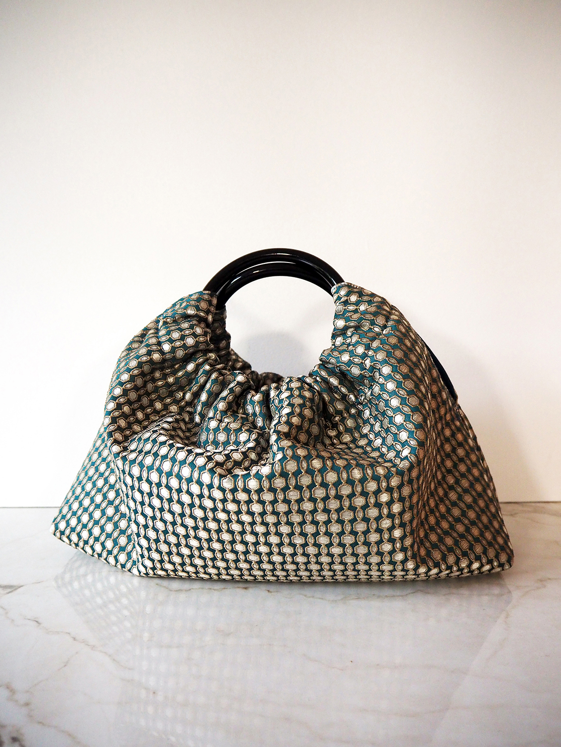 Sac à main en brocart de soie japonaise