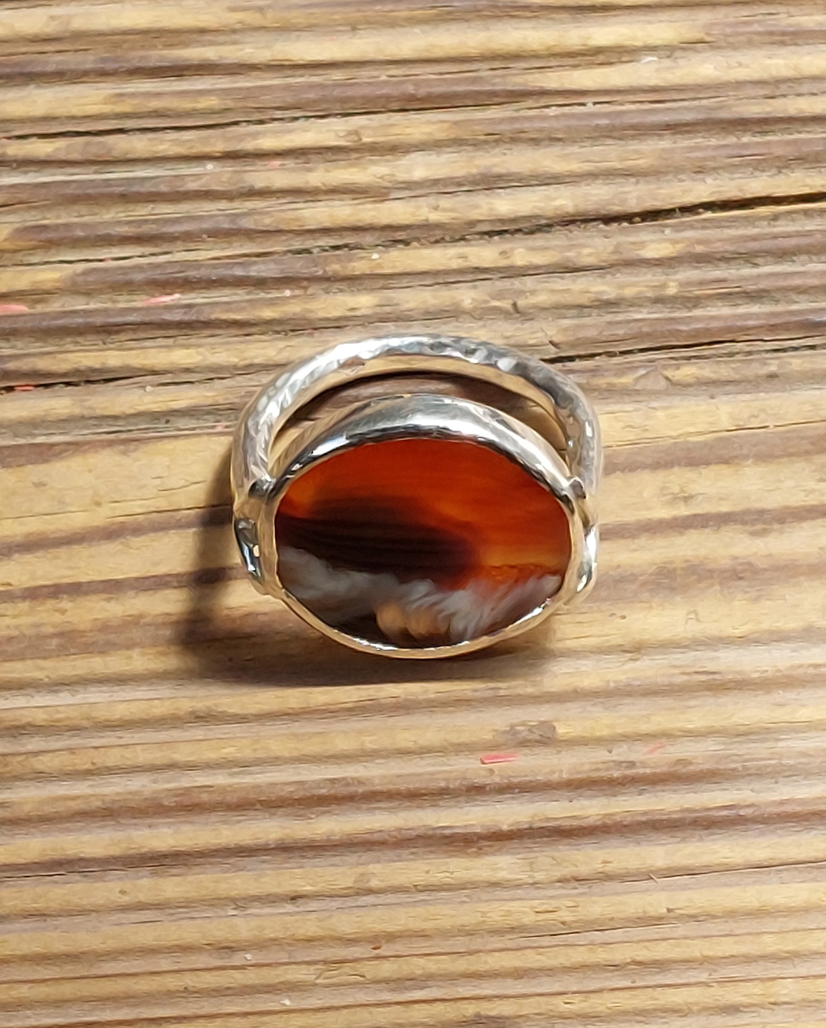 Bague paysage - arg925 et cornaline