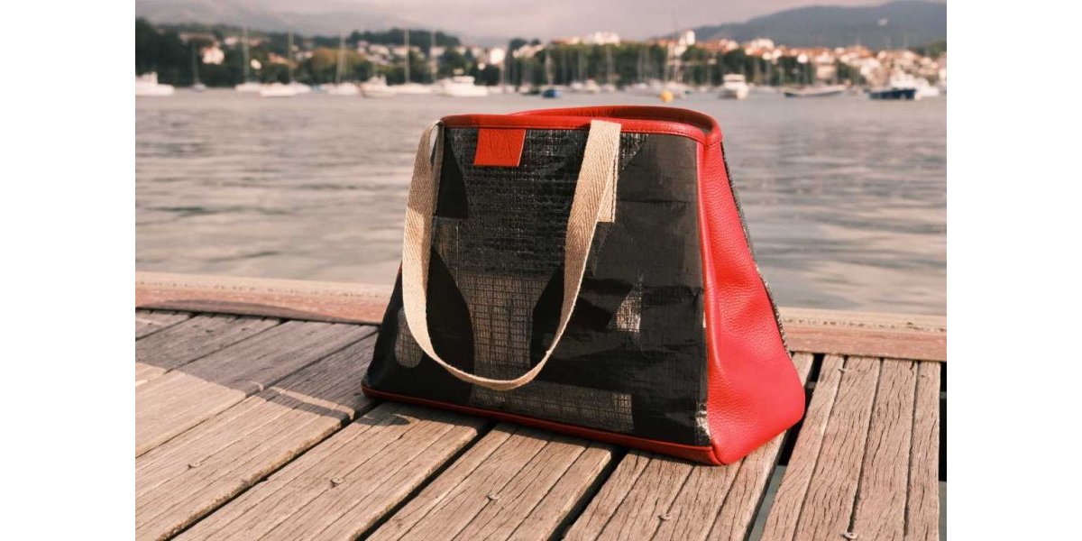 Cabas en voile de bateau et cuir - Finn 64 -
