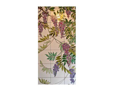 Emaux cloisonnés sur carreaux de faïence