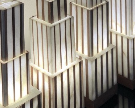 Luminaires Clément (pierre, noyer) - Cap Ferret