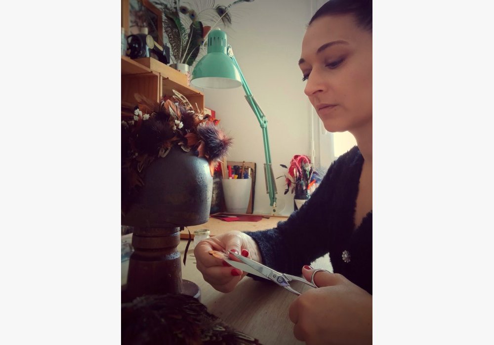 Couronne en plumasserie 