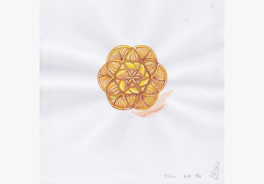 Gouaché Fleur de Vie 