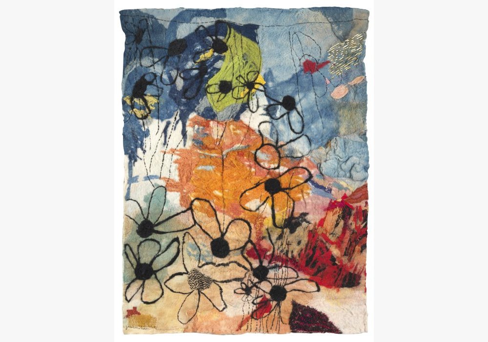 Fleurs 130 /130  feutre  couleurs vegetales 