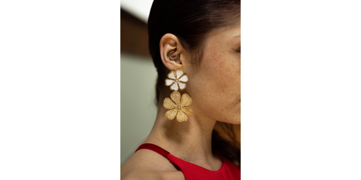 Boucles d’oreilles Doubles fleurs