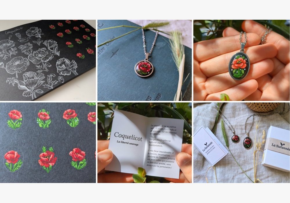 Pendentifs Coquelicot