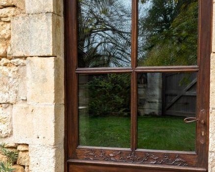 Porte d’entrée chêne sculptée