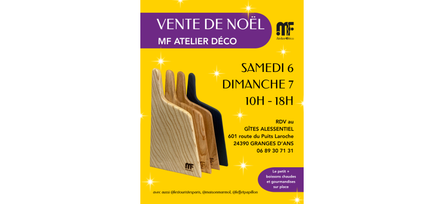 VENTE DE NOËL chez MF ATELIER DÉCO