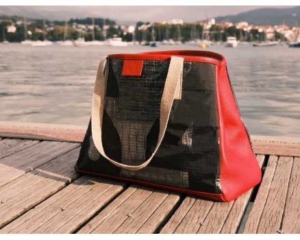 Cabas en voile de bateau et cuir - Finn 64 -