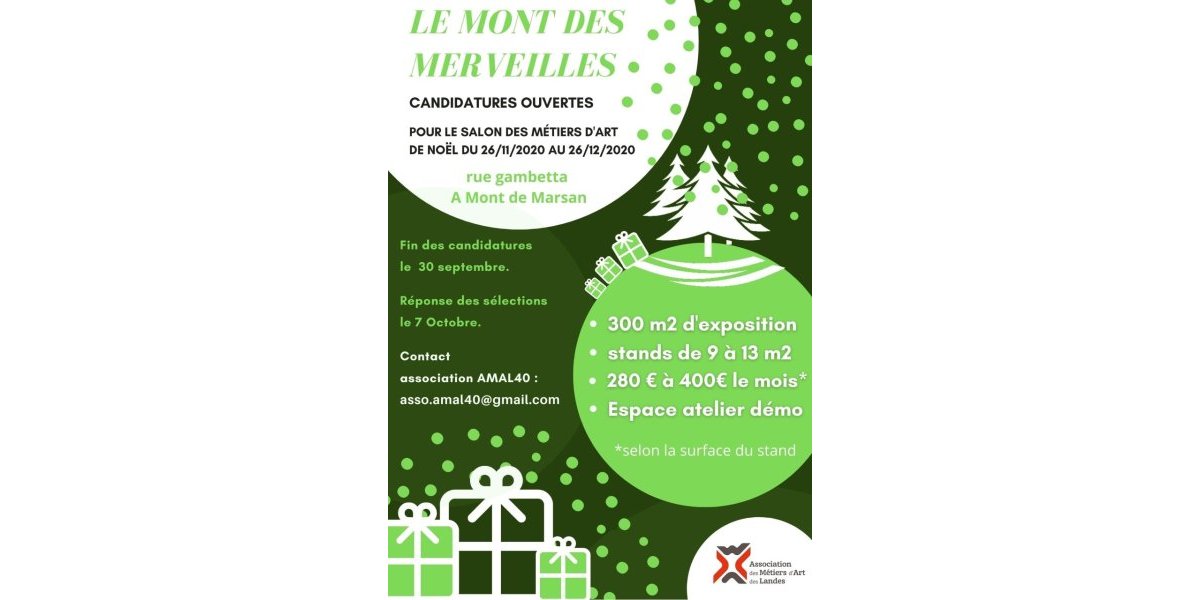 Appel à candidature - Le salon des métiers d’art de Noël