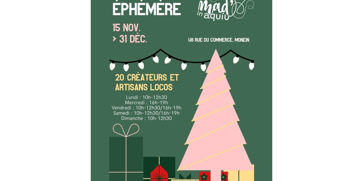 Boutique éphémère Mad’in Aquiu par le collectif Amass’art