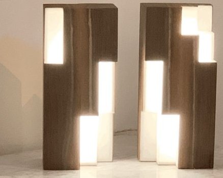 Luminaires Arthur noyer (noyer, résine SLD) - Cap Ferret