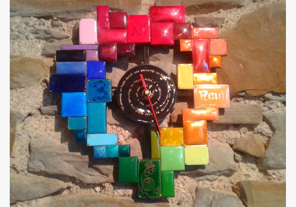 Horloge Les couleurs du temps passé