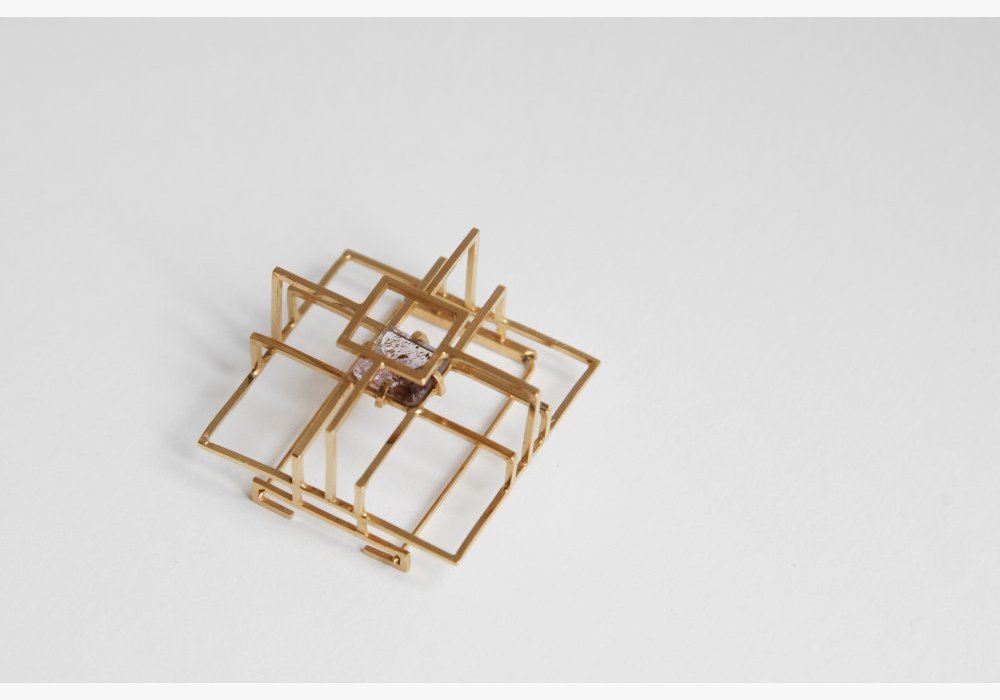 jardin secret broche or