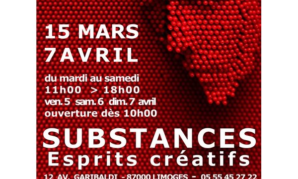 SUBSTANCES MÉTIERS D’ART – Esprits créatifs - du 15 mars au 7 avril 2019 - LIMOGES 