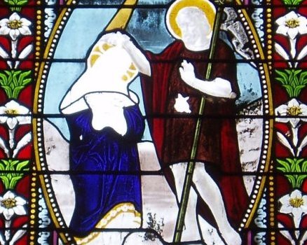 Religieux. peintures et grisailles effacées, plombs abîmés