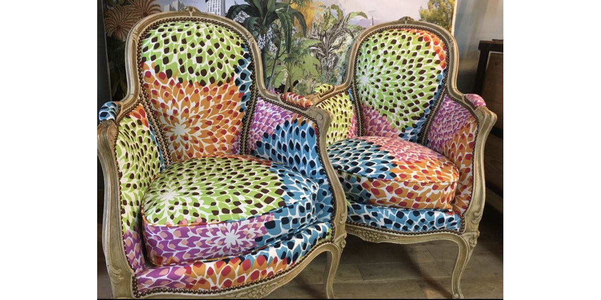 Bergères à coussin tissu Missoni