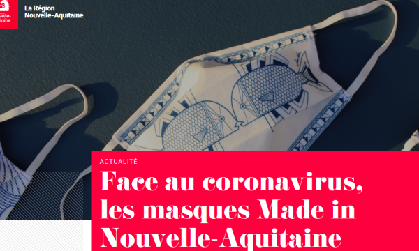 Des masques Made in Nouvelle-Aquitaine