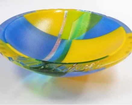 Plat décoratif en verre