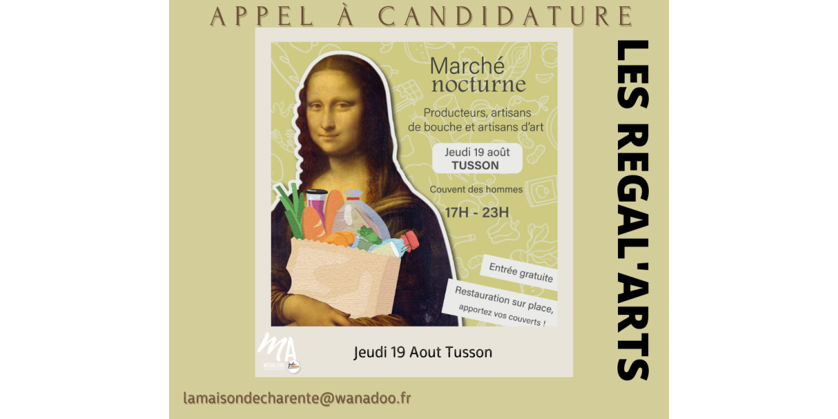 Régal’Arts organisés par la mairie de Tusson 