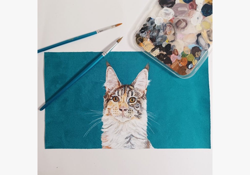 Portrait chat avant couture