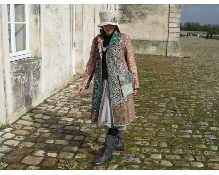 Manteau Kantha reversible